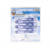 E CLIP LL SIZE 138mm 6pc PACK CLEAR BLUE