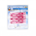 E CLIP LL SIZE 138mm 6pc PACK CLEAR PINK