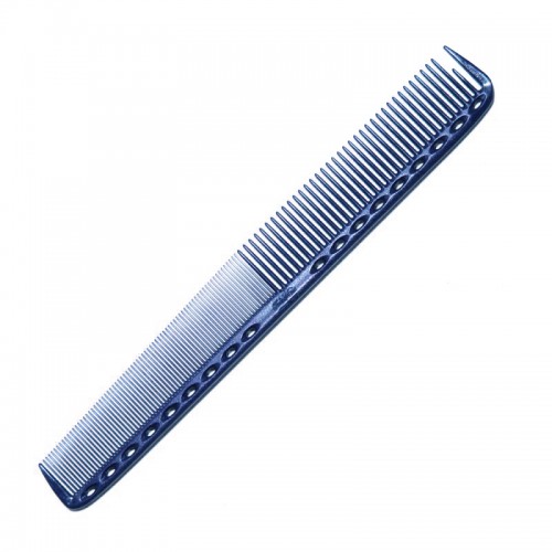 Y.S.PARK FINE CUTTING COMB ExTRA LONG YS-335 FLAT TOOTH 215mm BLUE