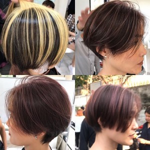 สีใหม่ ฟอกเป็นบางช่อ แล้วลงสี
