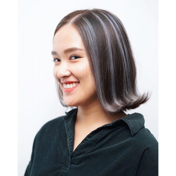 ASH GRAY HIGHLIGHTS ON ASHY BROWN #ช่างต้น