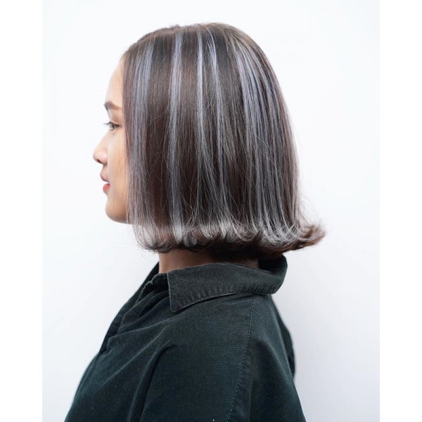 ASH GRAY HIGHLIGHTS ON ASHY BROWN #ช่างต้น