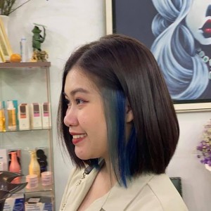 งานสี งานสีข้ามโทน ลูกค้าทำสีม่วงแดงโทน แต่บอกก่อนเลยนะครับว่าด้านบนไม่ได้ฟอกสีออกเลย ลงสีทับไปเลย 