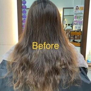 งานทำสี หม่นเขียว ขอสีผมแบบดูสุขภาพดีหน่อย แต่ชอบหม่นเขียว